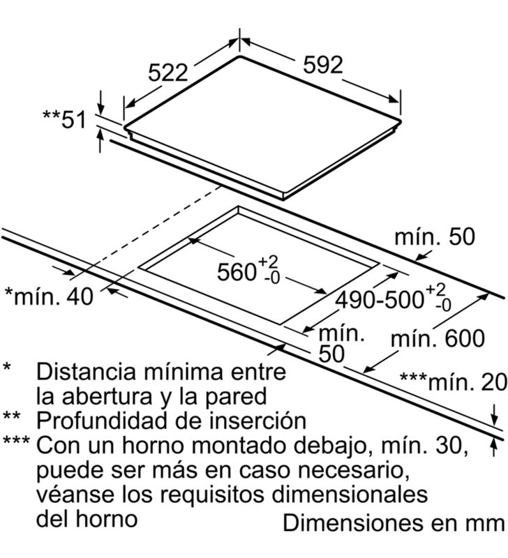 Placa Inducción Balay 3EB967LU 3 Zonas 32cm