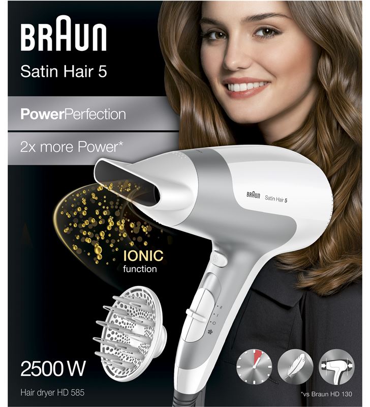 Braun HD585 secador *p&g 2500w blanco difusor Secadores - 26078646_9347735588