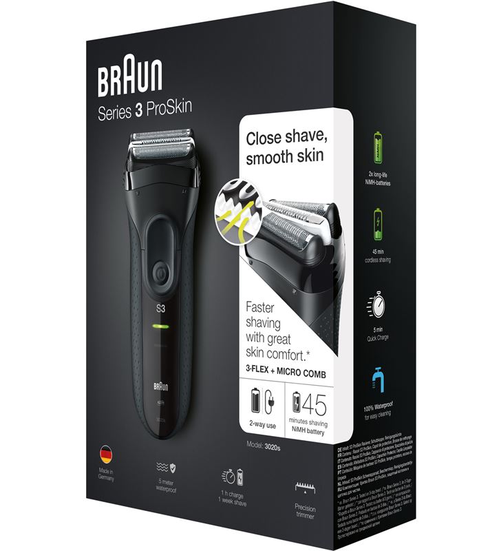 Braun 3020SERIE3BLAC afeitadora 3020 barbero afeitadoras - 29419629_7474519707