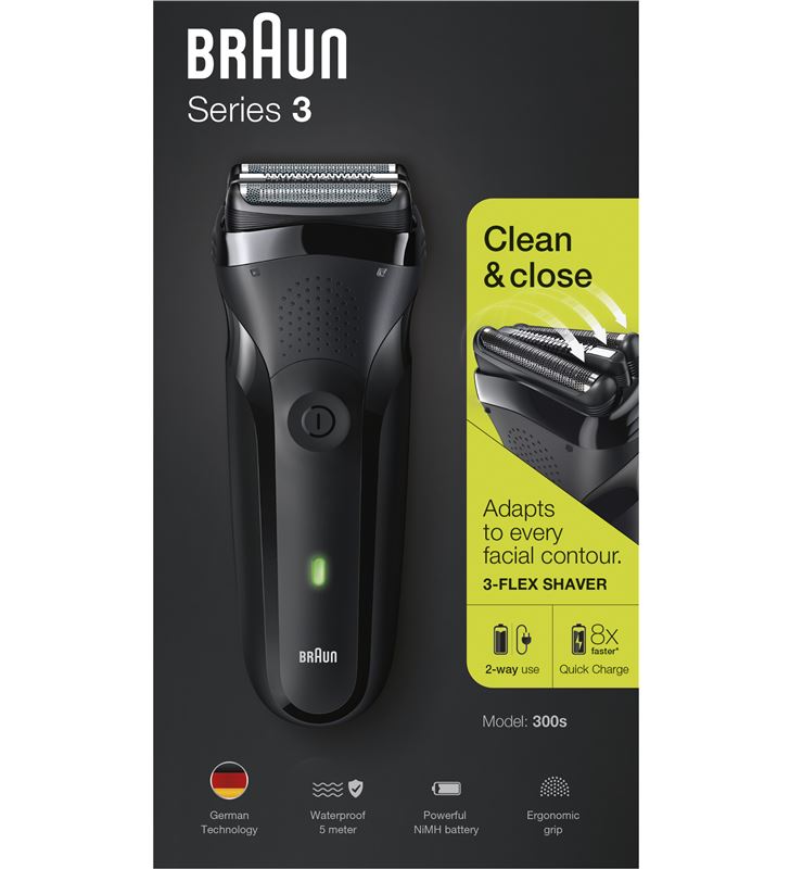 Braun 300SBLACKSERIE3 afeitadora eléctrica series 3 300s negra recargable 300serie3black - 34533022_5946437754