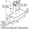 Balay 3BC585GB , , campana, pared inclinada, encastrable, 80 cm, 530 m3/h, cr - 3BC585GB-