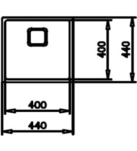 Teka 115000014 - fregadero pureline flex linea rs15 40.40 mueble 50cm - 115000014-