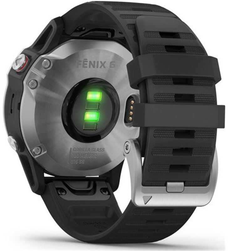 Garmin FÉNIX 6 PLATA N egro con correa negra 47mm smartwatch premium multide - 74312728_2526489244