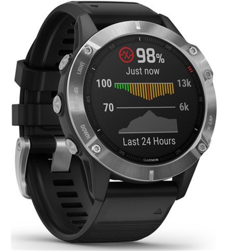 Garmin FÉNIX 6 PLATA N egro con correa negra 47mm smartwatch premium multide - 74312728_0558594754