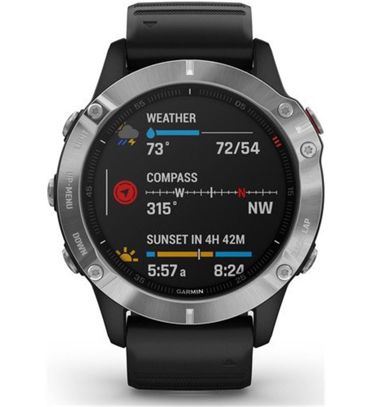 Garmin FÉNIX 6 PLATA N egro con correa negra 47mm smartwatch premium multide - 74312728_5052976786