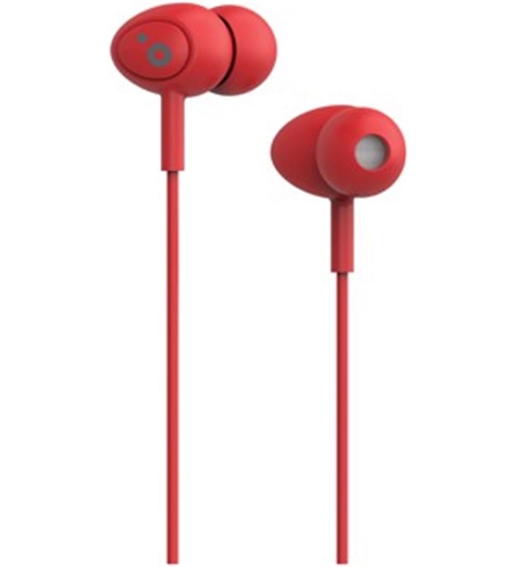 Sunstech POPSRD auriculares boton pops microfono rojo - POPSRD