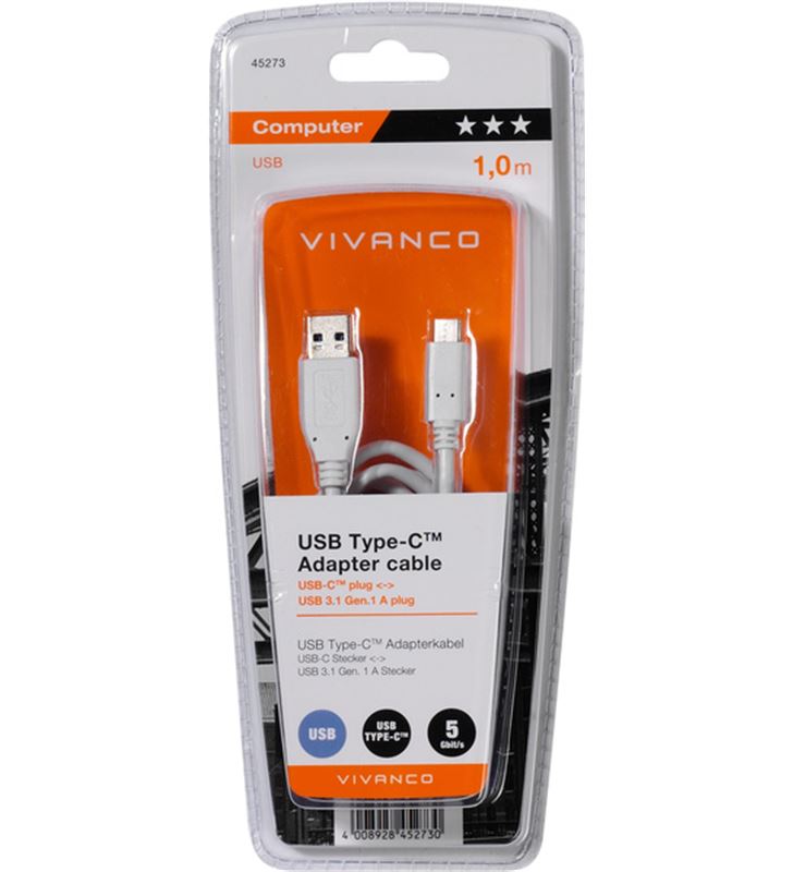 Vivanco 45273 cable usb 3.1 plug<>usb 3.0 a plug white viv - 29724974_0700451248