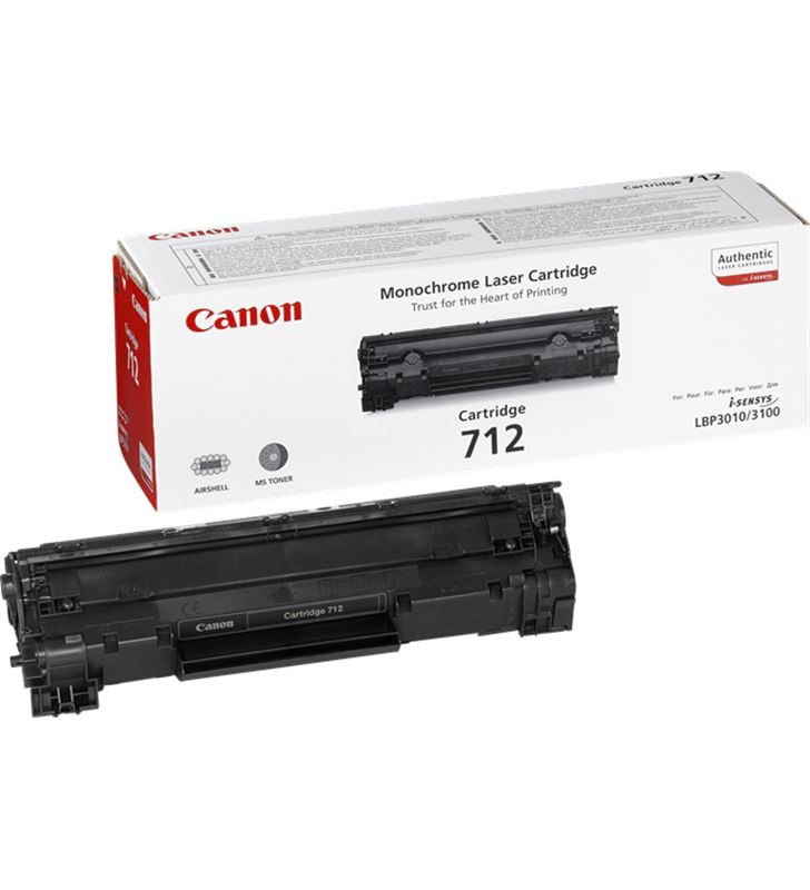 Canon -C712 cartucho toner negro para lbp-3010 y 3100 1870b002 - CAN-C712
