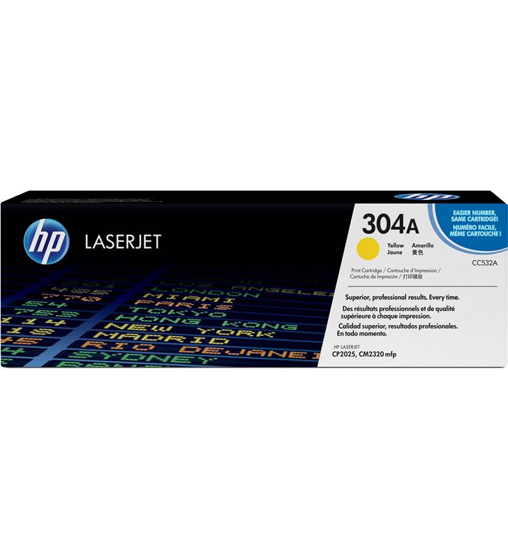 Hp CC532A toner amarillo para laserjet cp2025dn/cp2025n y multifunción cm23 - CC532A