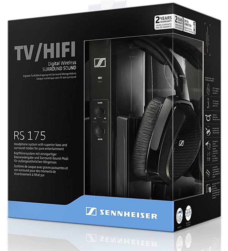 Sennheiser A0006165 auriculares rs 175 tv wireless negro - 25878188_4595941172