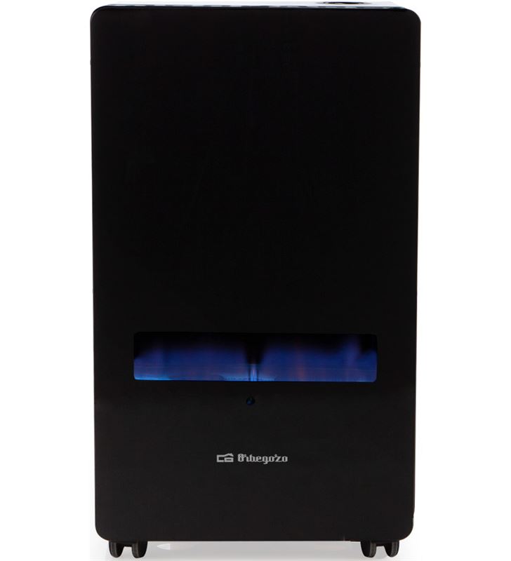 Orbegozo HBF 95 Estufa de Butano, Llama azul, Triple Sistema de Seguridad,  3500 W, Negro/Burdeos [Clase de eficiencia energética A]