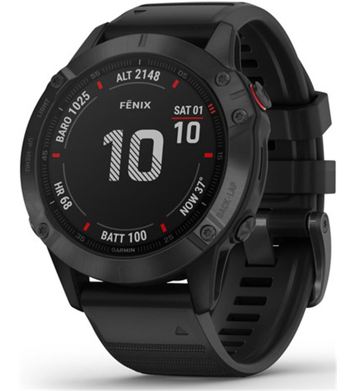 Garmin 010_02158_02 reloj inteligente fenix 6 pro slate gray w/black band (glass) - GAR010_02158_02