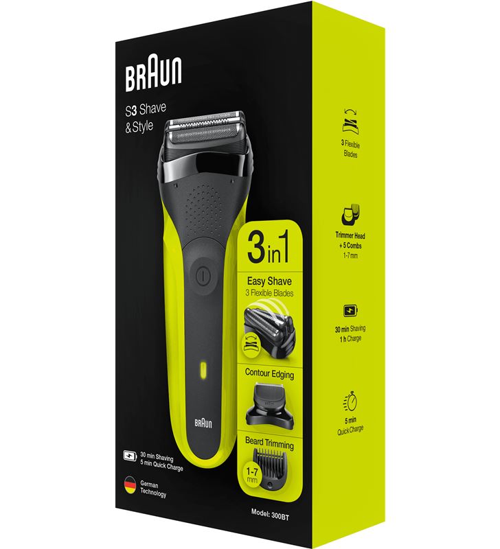 Braun 300BT afeitadora eléctrica series 3 shave & style 3 en 1 - 78273584_9061961624