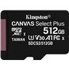 Ngs SDCS2/512GB tarjeta microsd xc 512gb + adaptador kiton canvas select plus - clase 10 - KIN-MICROSD SDCS2 512GB