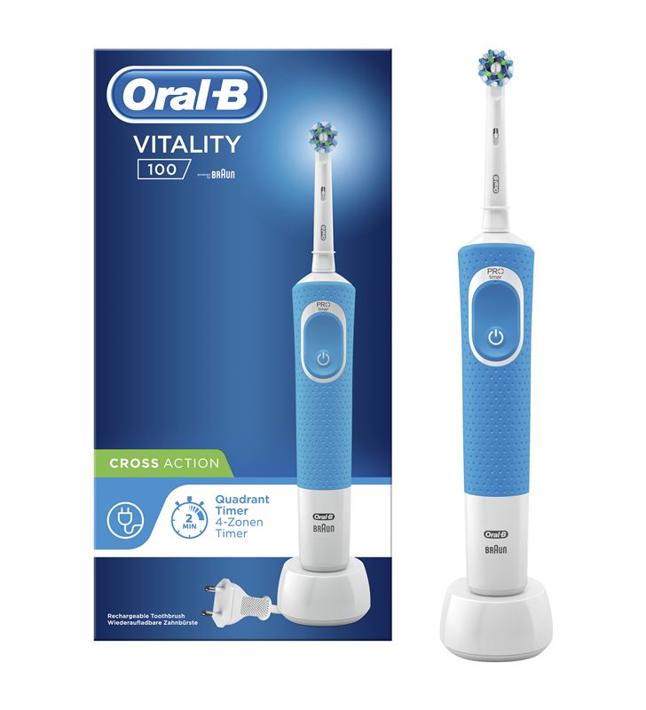 Braun D100CABLAU cepillo dental d100 vitality cross action azul - D100CABLAU