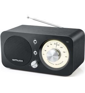 Muse M-095BT negro radio analógica fm con altavoz integrado 5w y bluetooth - +22170