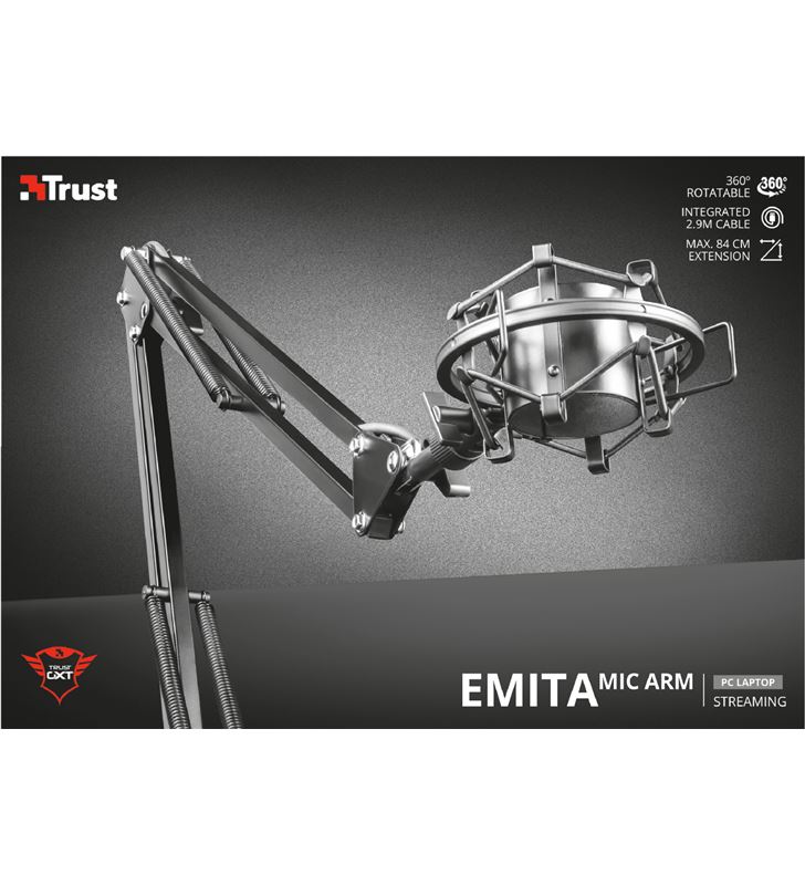 Trust 22563 brazo para micrófono gaming gxt 253 emite - diseño giratorio 360º - c - 53715358_2769675280