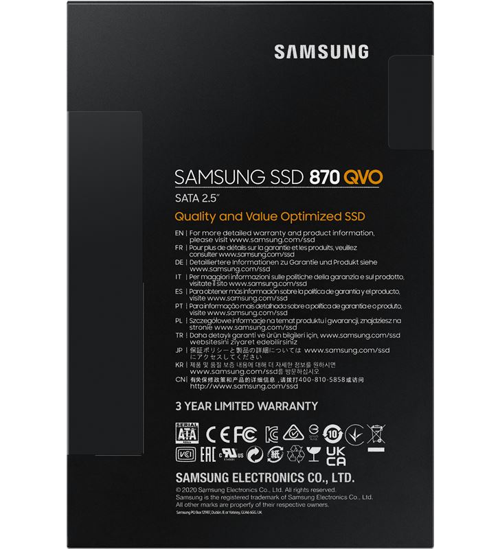 Samsung MZ-77Q1T0BW disco sólido 870 qvo 1tb - 2.5''/6.35cm - sata iii - lectura 560mb/s - 79359786_5627466266