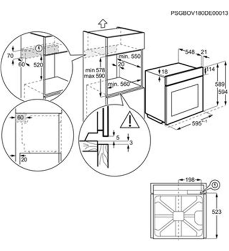 Electrolux EOE7P31X horno multifuncion independiente pirolitico negro - 76318066_3288466206