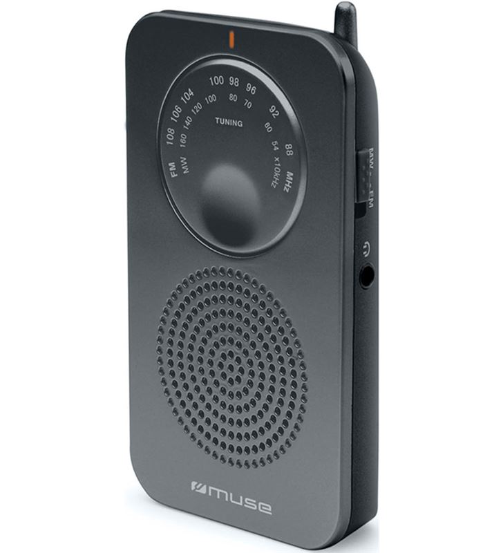Muse M-01 RS negro radio analógica de bolsillo fm/am con altavoz integrado - +21461