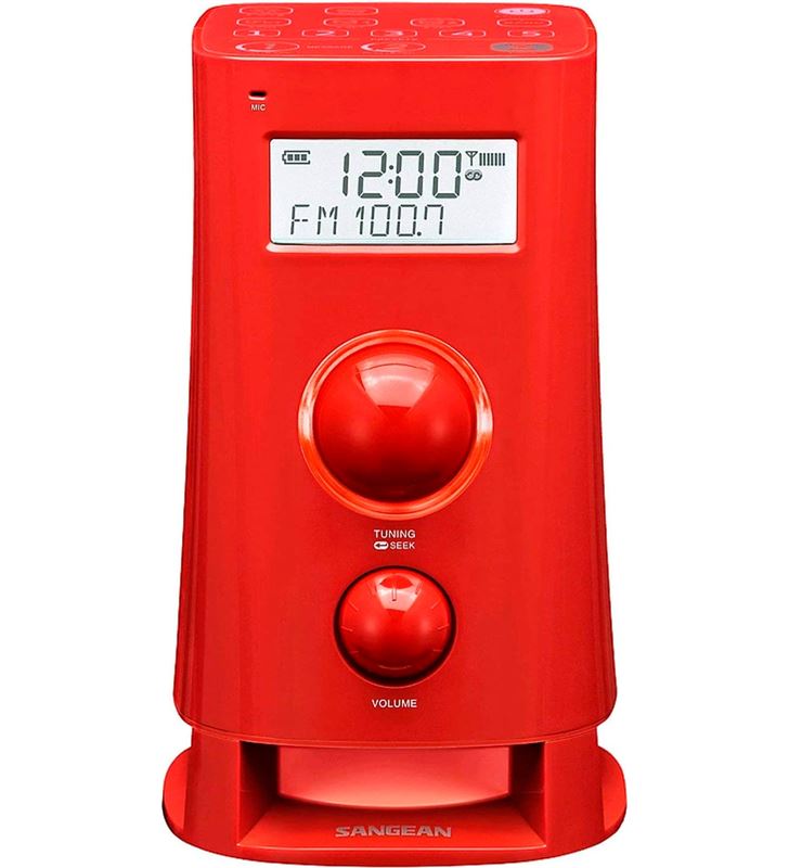 Sangean K-200 RED k-200 rojo radio despertador digital am fm pantalla lcd 2.5'' - +22169
