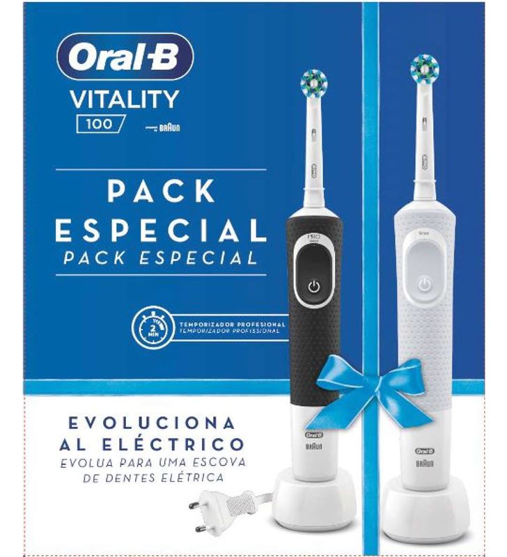 Braun D100VITALITYDUO cepillo dental oral-b d100 vitality duo blanco + negro - D100VITALITYDUO