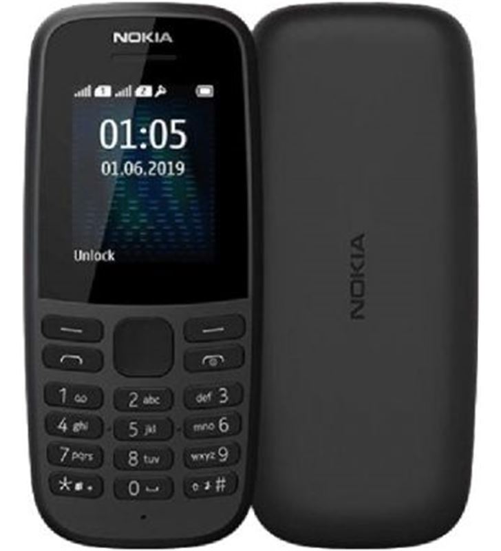 Nokia -TEL 105 4TH BK teléfono móvil 105 4th edition negro - pantalla 1.8''/4.57cm qvga - 3g 16kigb01a03 - NOK-TEL 105 4TH BK