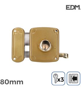 Edm cerradura izquierda 80mm 3 llaves incluidas 8425998852653 - 85265