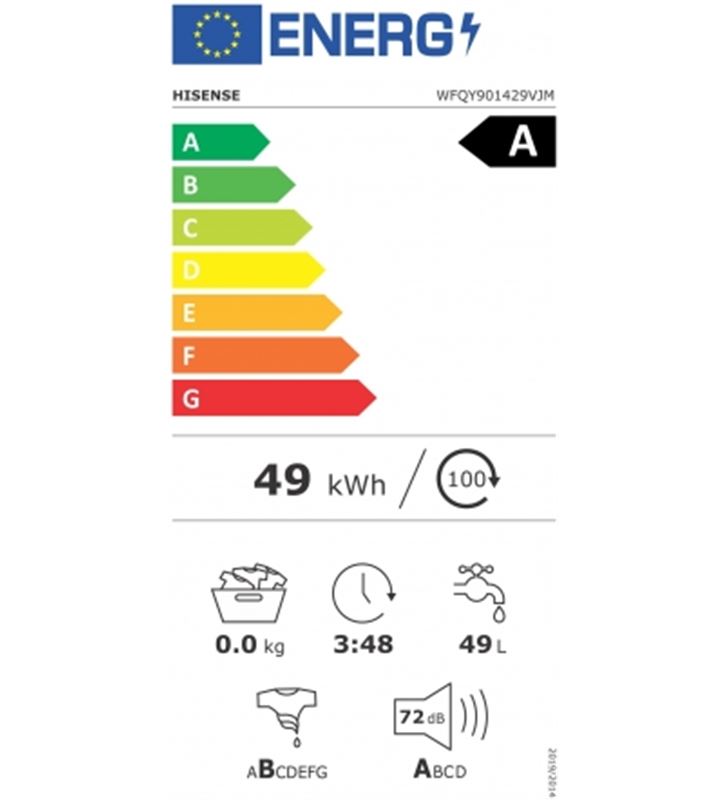 Hisense WFQY901429VJM lavadora carga frontal clase a 1400rpm - 6901101814739-0.