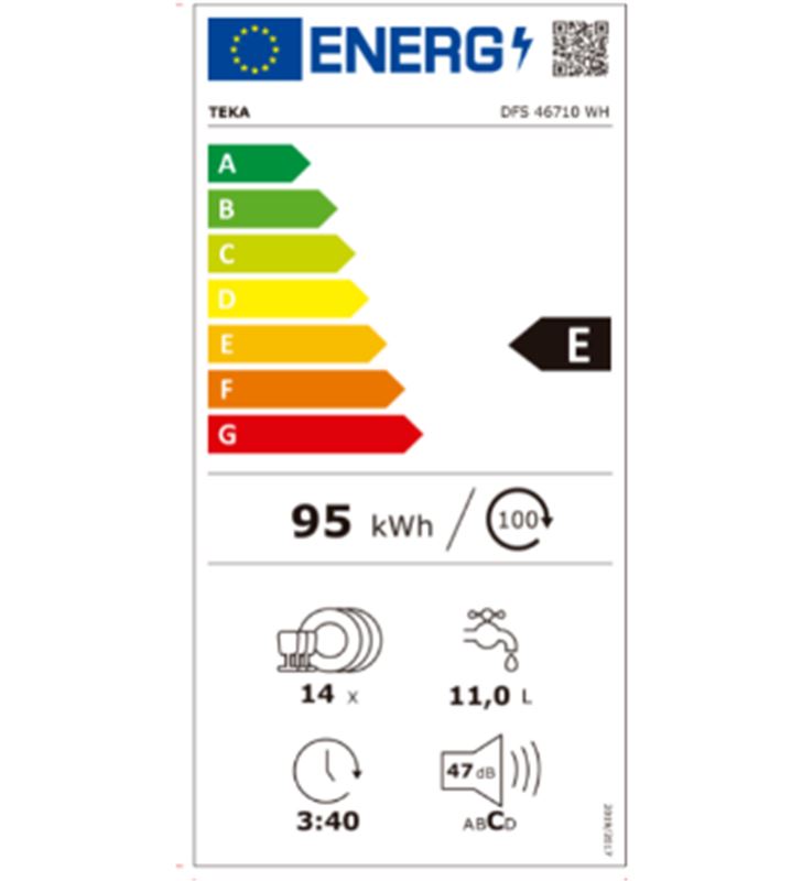 Teka 114270015 lavavajillas libre instalacion 60 dfs 46710 e - 8434778013801