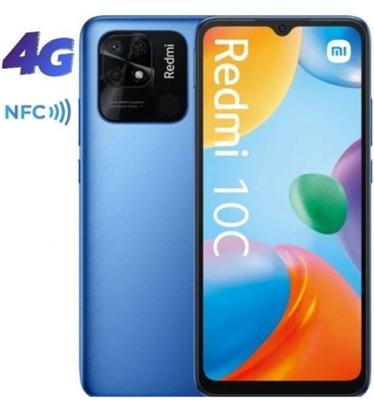 Xiaomi REDMI 10C 4-128 smartphone redmi 10c nfc 4gb/ 128gb/ 6.71''/ azul océano - 6934177774119