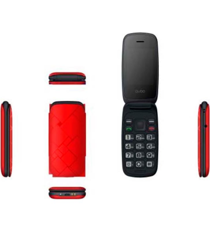 Qubo ONEO_RD teléfono libre neo 6,10 cm (2,4'') bluetooth/fm/cámara/sd/dual sim rojo - QUBONEO_RD