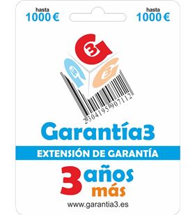 Garantia G3PD3ES1000 >para productos hasta 1000€, 3 años de garant. oficial+3 de garant. extra - 8033509887676