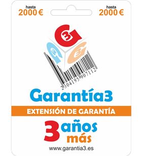 Garantia G3PD3ES2000 >para productos hasta 2000€, 3 años de garant. oficial+3 de garant. extra - 8033509887683