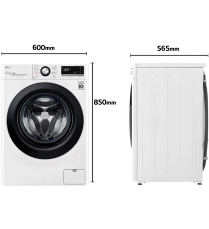 Lg F4WV3509S3W lavadora carga frontal 9kgs 1400rpm clase b blanco libre ins - 8806091529442-3