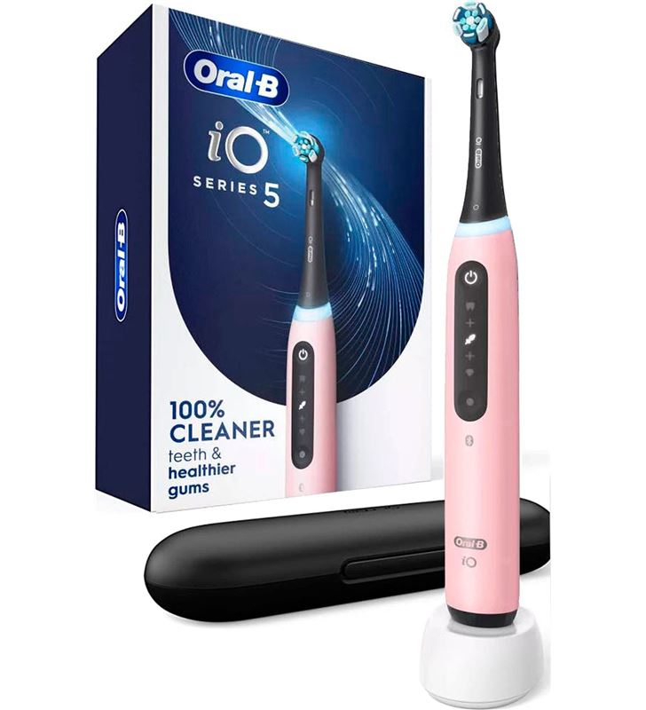 Braun +015696 #14 oral-b io5 rosa + estuche / cepillo de dientes eléctrico recargable - +015696 #14