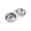 Teka 10109025  Fregadero circular encastrado Duetta 2C de 90 cm con dos cubetas