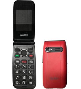 Qubo NEONW_RD_SOS teléfono móvil neonw bl sos 2 4'' bluetooth cámara y fm rojo - ImagenTemporalSihogar