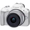Canon +27990 #14 eos r50 white + objetivo rf-s 18-45mm is stm / cámara mirrorless 5812c013 - ImagenTemporalSihogar