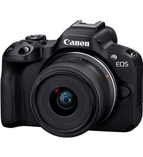 Canon +27870 #14 eos r50 black + objetivo rf-s 18-45mm is stm / cámara mirrorless 5811c013 - ImagenTemporalSihogar