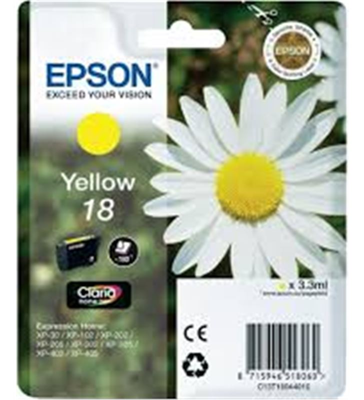 Epson C13T18044010 cartucho tinta amarillo (marga Otros productos consumibles - C13T18044010