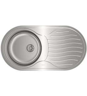 Teka 10110005 dr-80 1c 1e fregadero circular encastrado y reversible de 45 cm con cu - 8421152037058