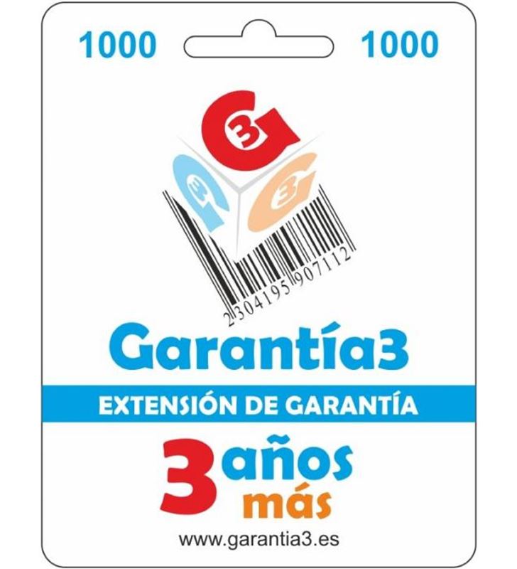 Garantia G3ES1000 extension de fisico 3 para productos hasta 1000eur - 8033509880325_3