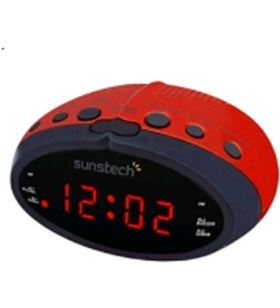 Sunstech FRD16RD radio despertador rojo Despertadores - 8429015015298