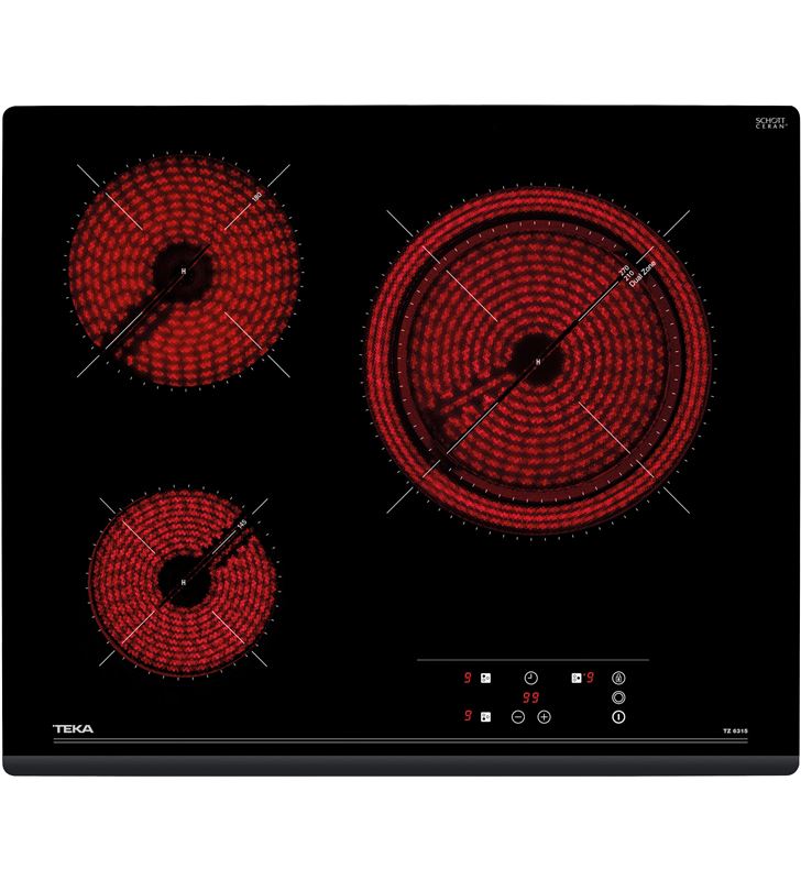 Teka 40239030 easy tz pro 6315 vitrocerámica de 60cm con 3 zonas con touch control negro - ImagenTemporalSihogar