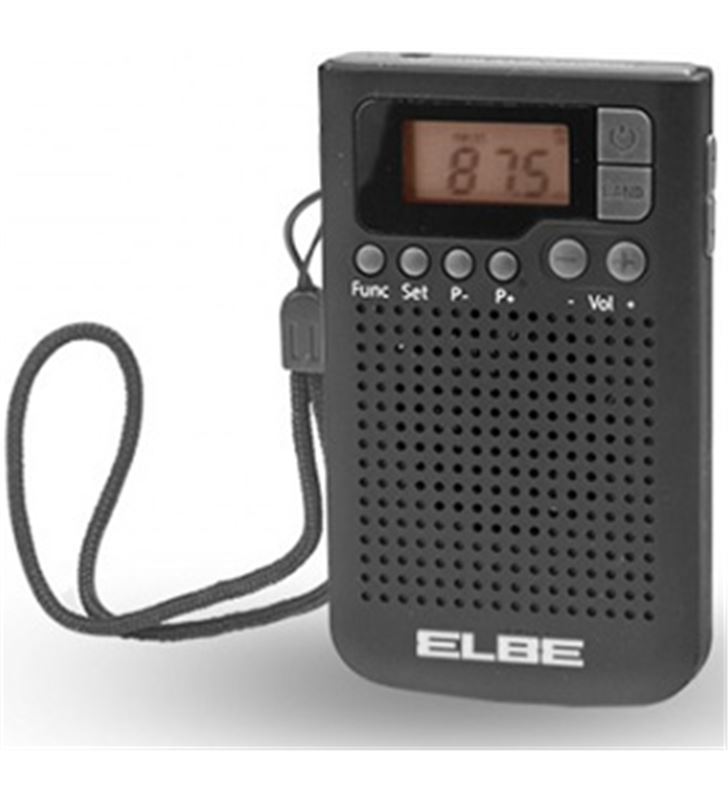 Elbe RF93 radio de bolsillo digital negra, de bols - 8435141904658