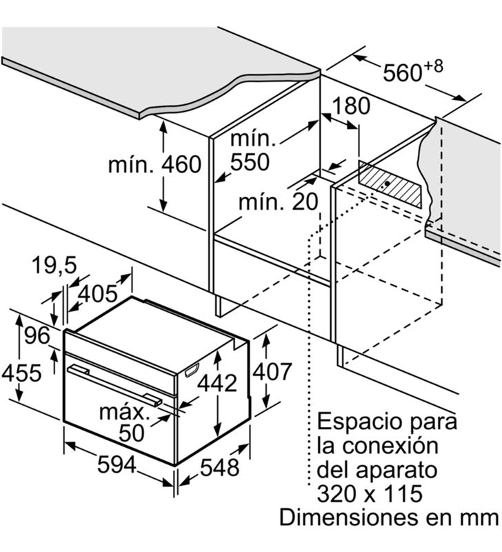 Balay 3CB5878B0 , , compacto 45cm.,cristal blanco, - 53124827_5293890024